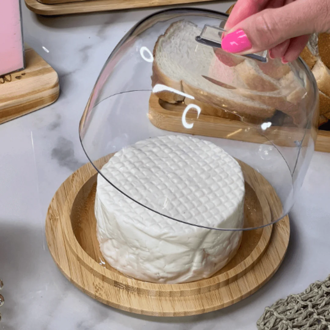 Porta Queijo Queijeira Sense em Bambu 16cm - Image 2