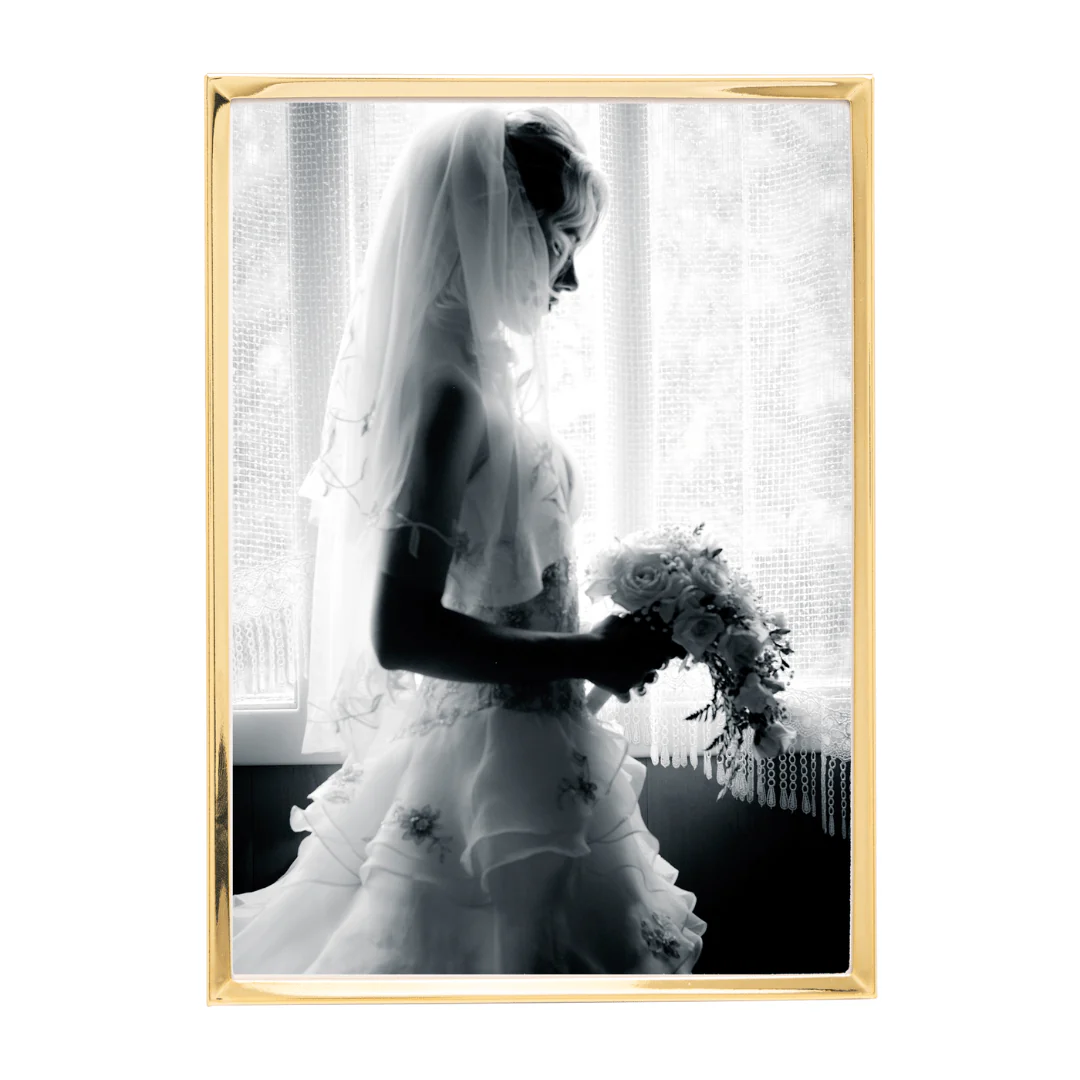 Porta Retrato em Aço Classic Dourado 13cmx18cm - Image 3