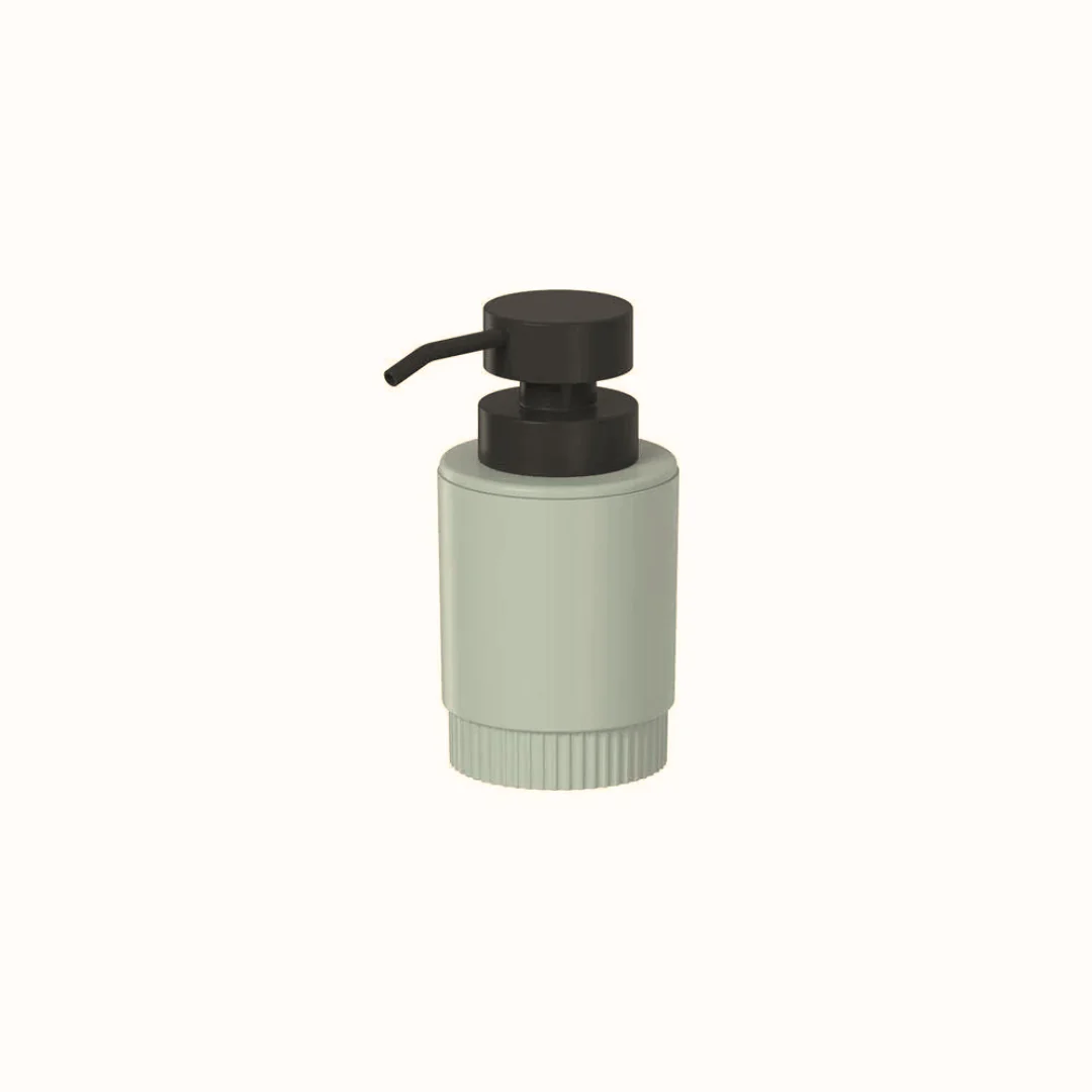 Porta Sabonete Liquido Dorica Verde Salvia com Tampa Preta 300ml - Image 5
