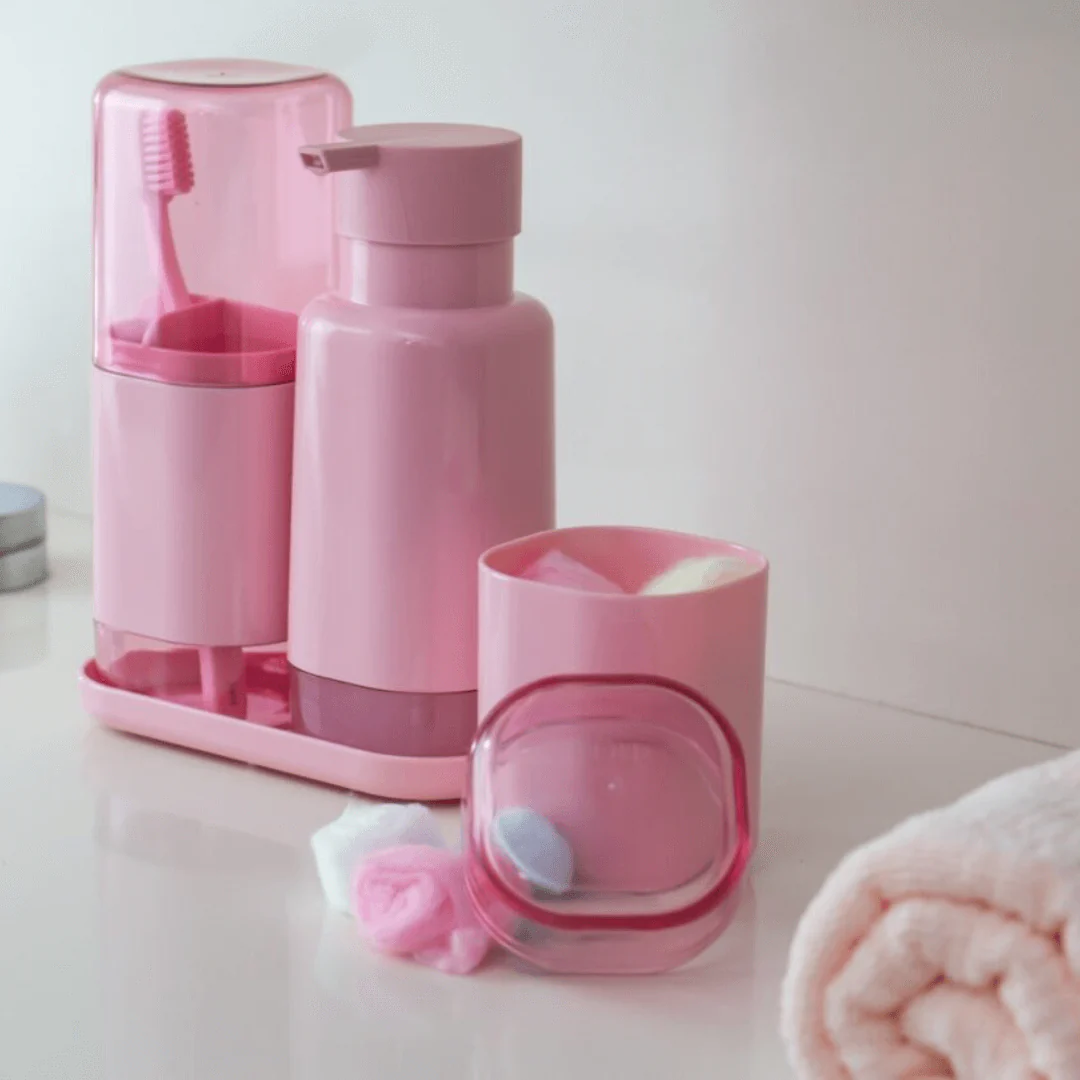Porta Sabonete Liquido Dual Rosa Quartz 500ml - Image 5