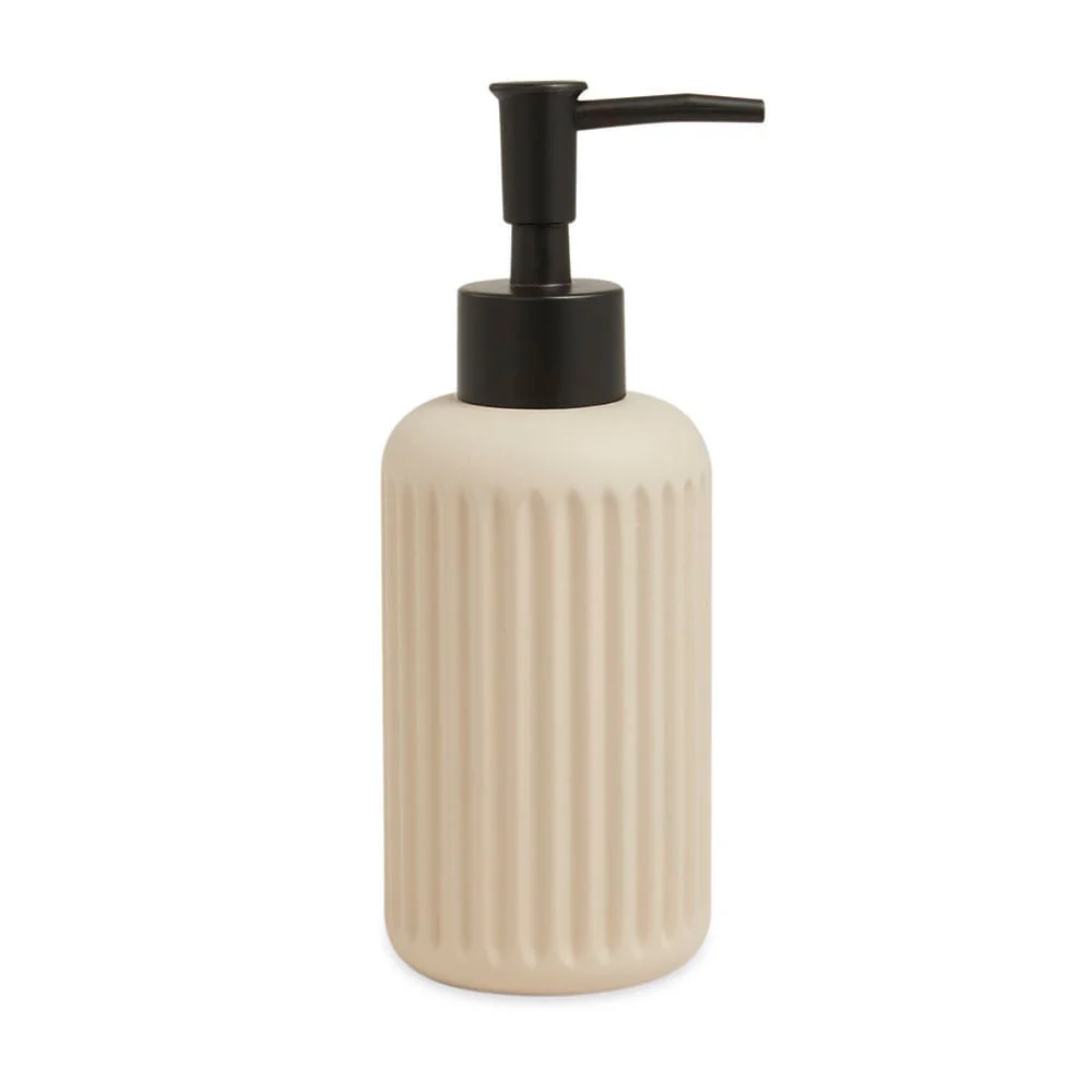 Porta Sabonete Liquido em Cimento Bege 17cm