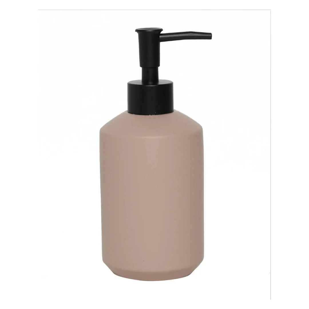 Porta Sabonete Liquido em Cimento Rosa 18cm