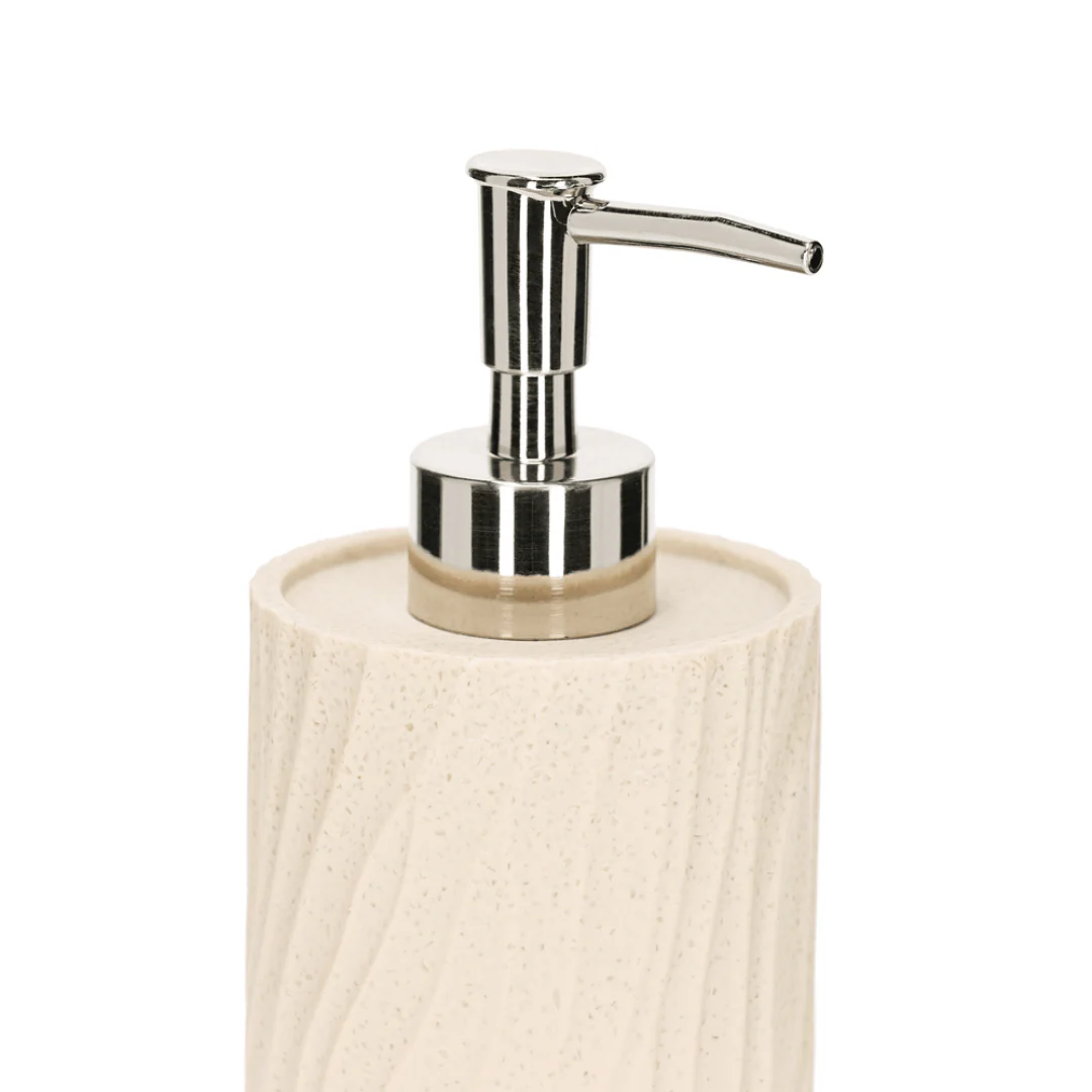 Porta Sabonete Liquido em Polirresina Bege 17cm - Image 7
