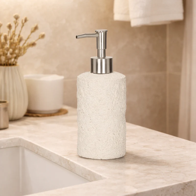Porta Sabonete Liquido em Polirresina Branco 18,5cm