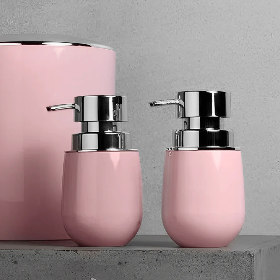 Porta Sabonete Líquido New Belly Cromo Rosa Quartz - 400ml - Image 2