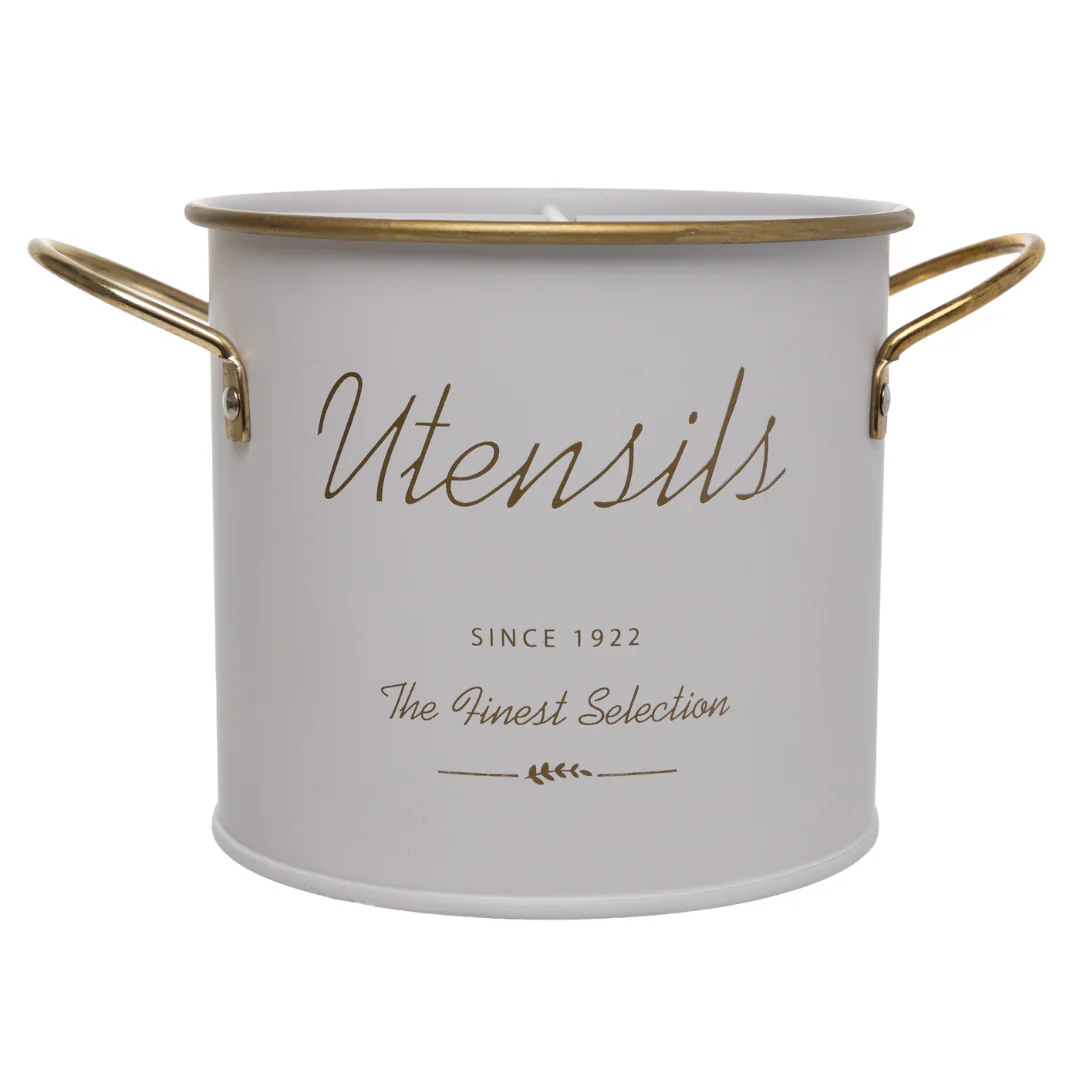 Porta Talheres de Metal Olina Off White 13,5cm - Image 3