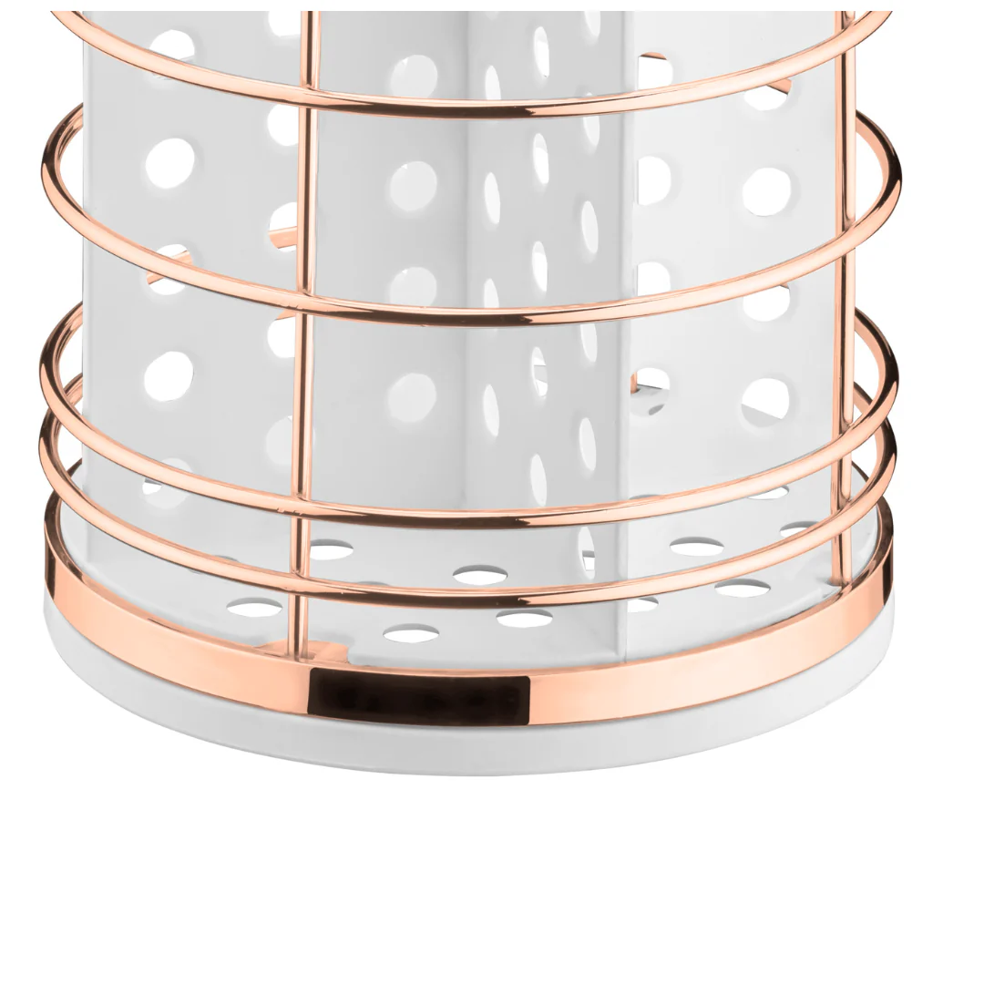 Porta Talheres Utensílios Branco e Rose Gold 15cm - Image 5