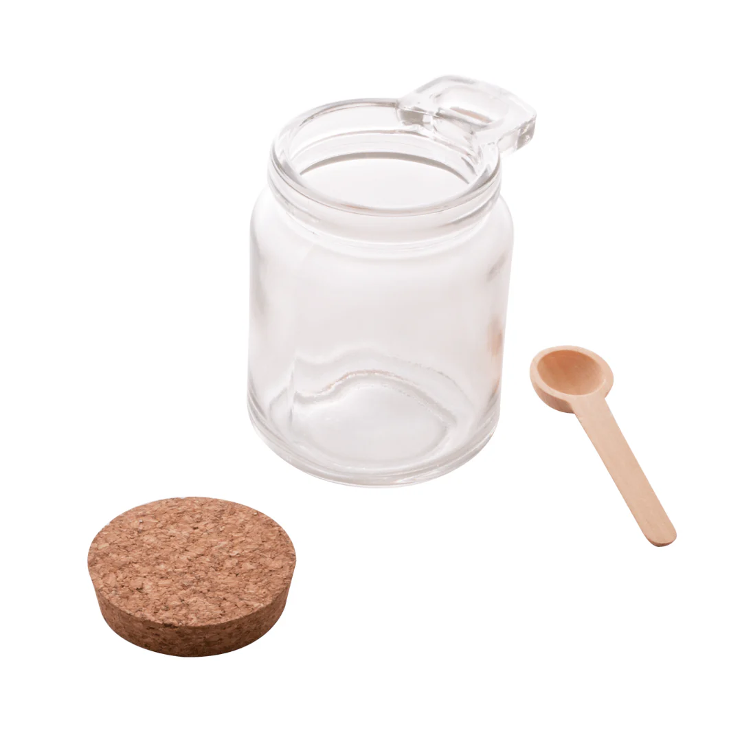 Porta Tempero de Vidro com Colher de Bambu 240ml - Image 8