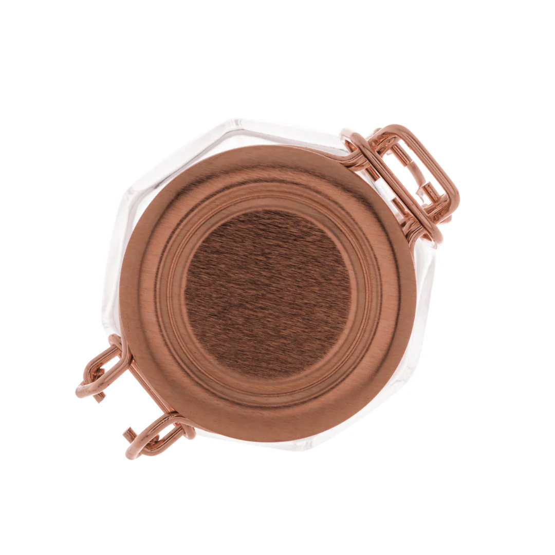Porta Tempero Hermético de Vidro e Metal Rose Gold - 8 cm - Image 10