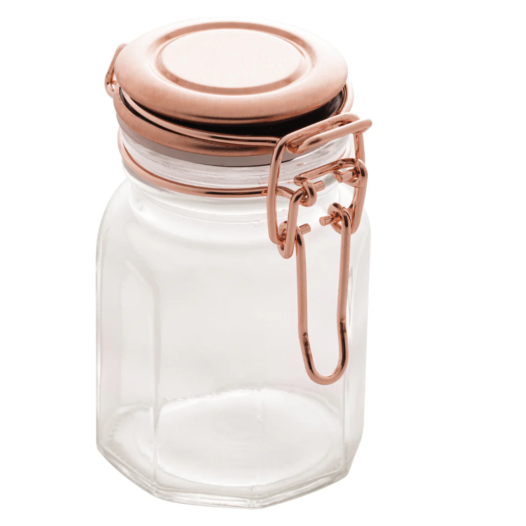 Porta Tempero Hermético de Vidro e Metal Rose Gold - 8 cm - Image 9
