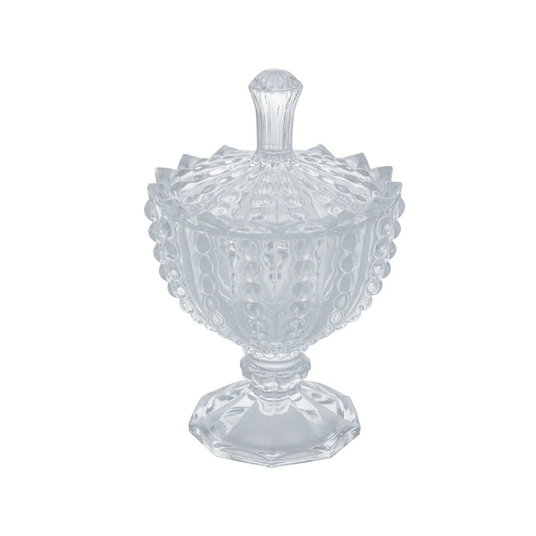 Mini Bomboniere com Pé de Cristal Bolhas 9,5cm - Image 4