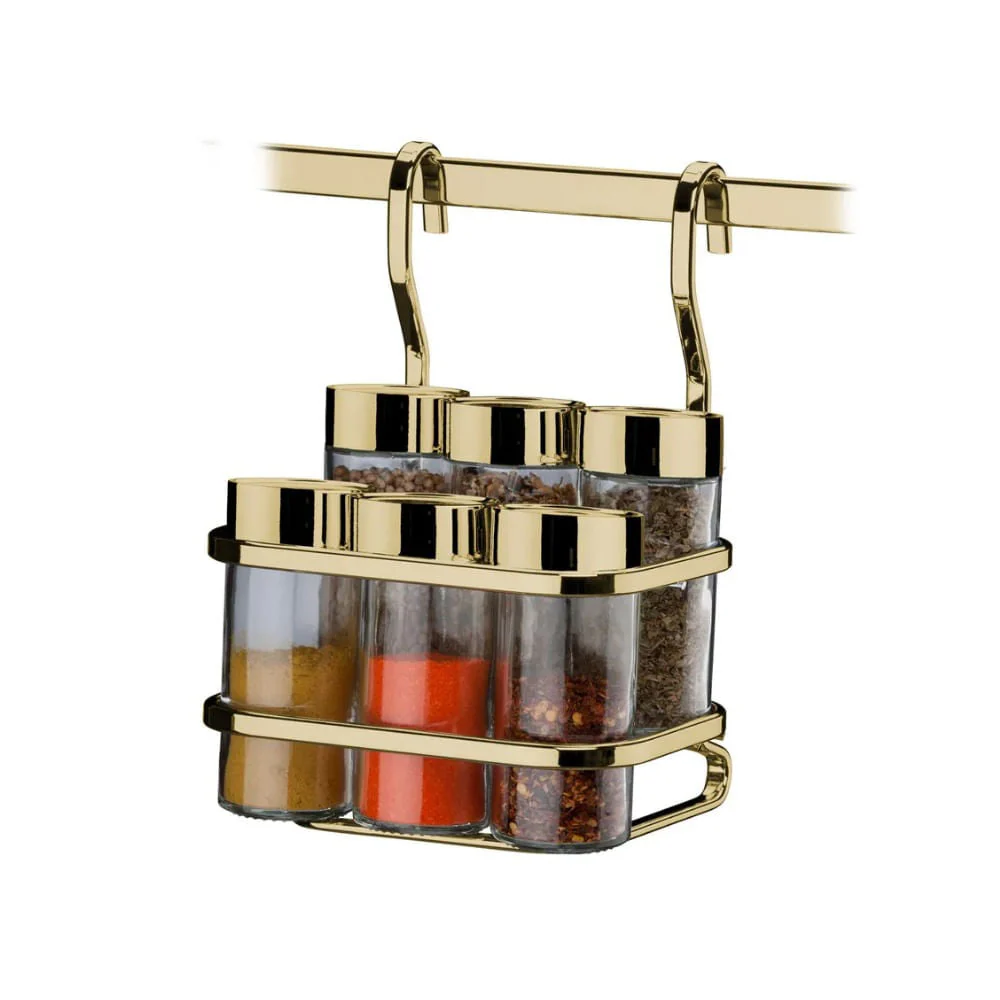 Porta Temperos e Condimentos Para Barra Dourado - Image 4