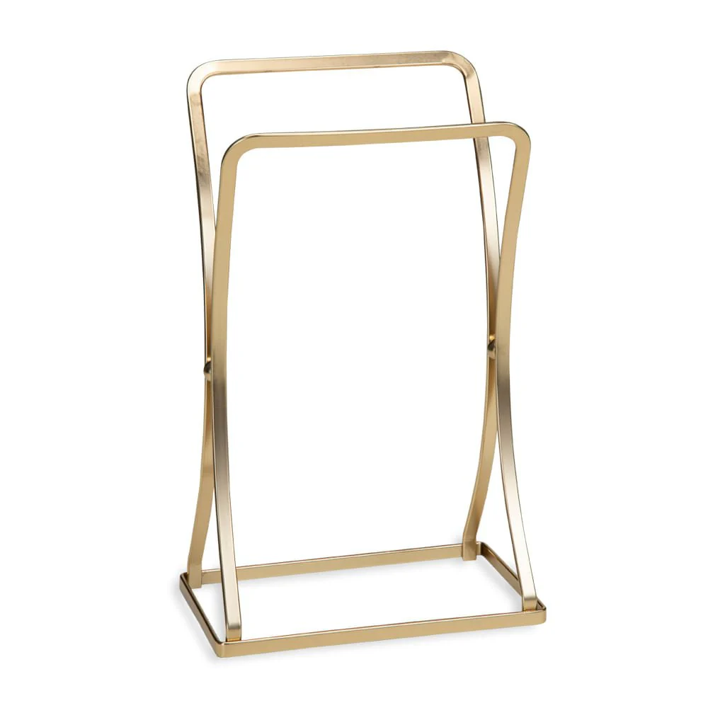 Porta Toalha de Rosto e Mãos de Bancada Dourado Fosco 31cm - Image 7
