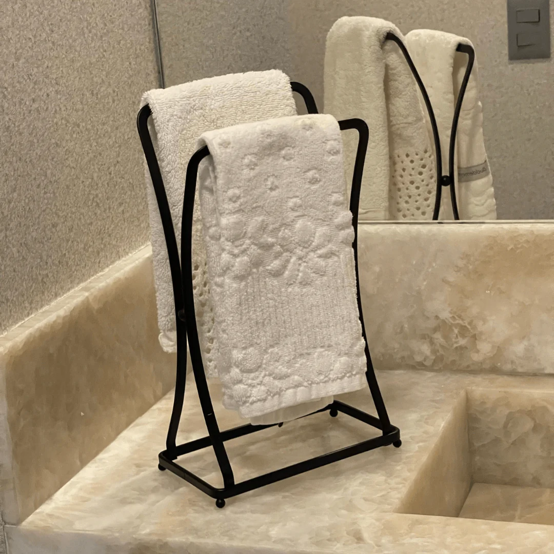 Porta Toalha Lavabo Black Aço Preto