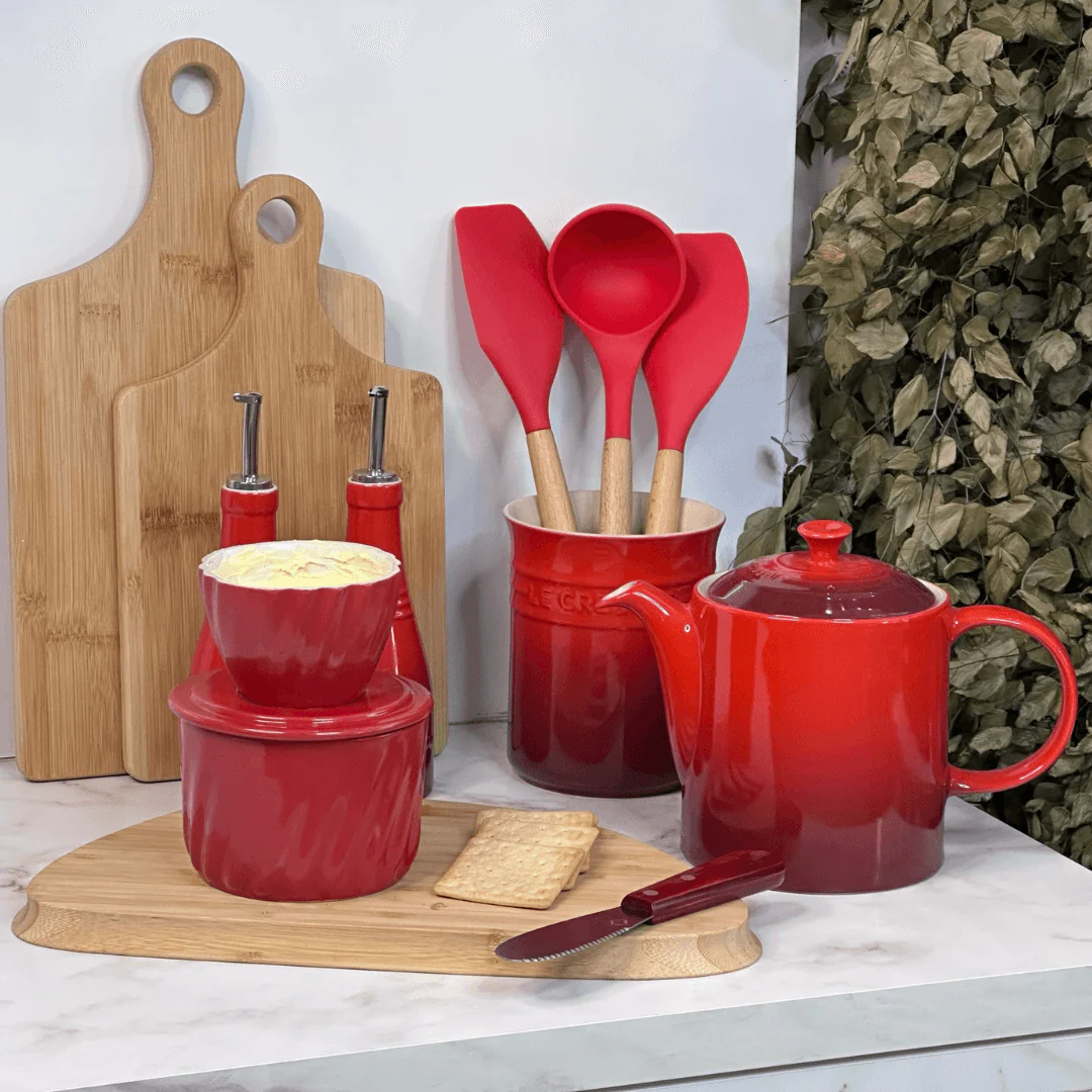 Porta Utensilios Cerâmica Clássico Vermelho 1 Litro Le Creuset - Image 8