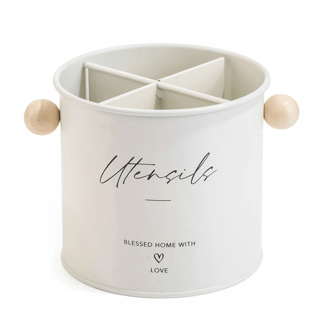Porta Utensílios de Metal Ordinare com Divisórias Off White - Image 5