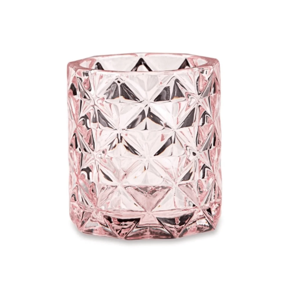 Porta-Velas Rose Gold em Vidro