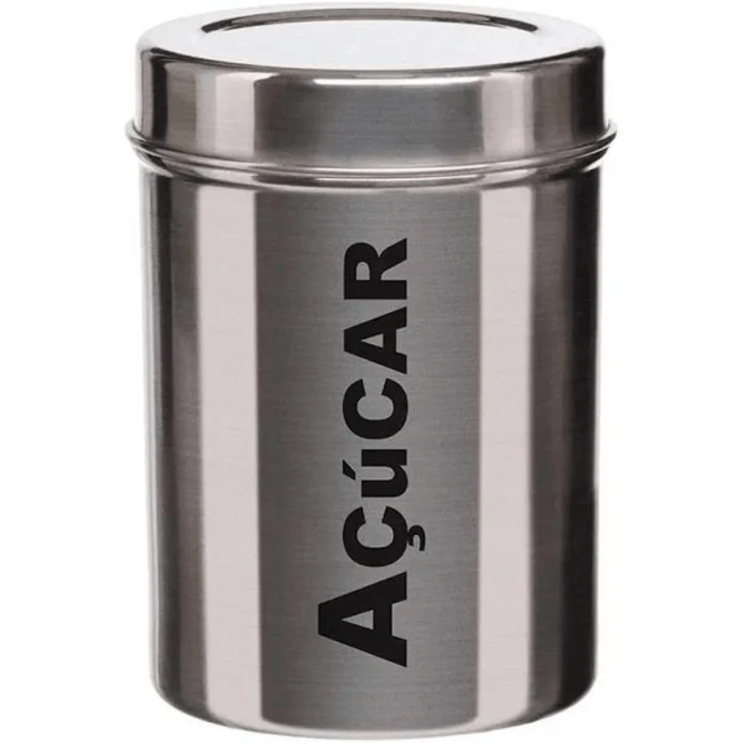 Pote de Açucar em Aço Inox Viena 12,4cm