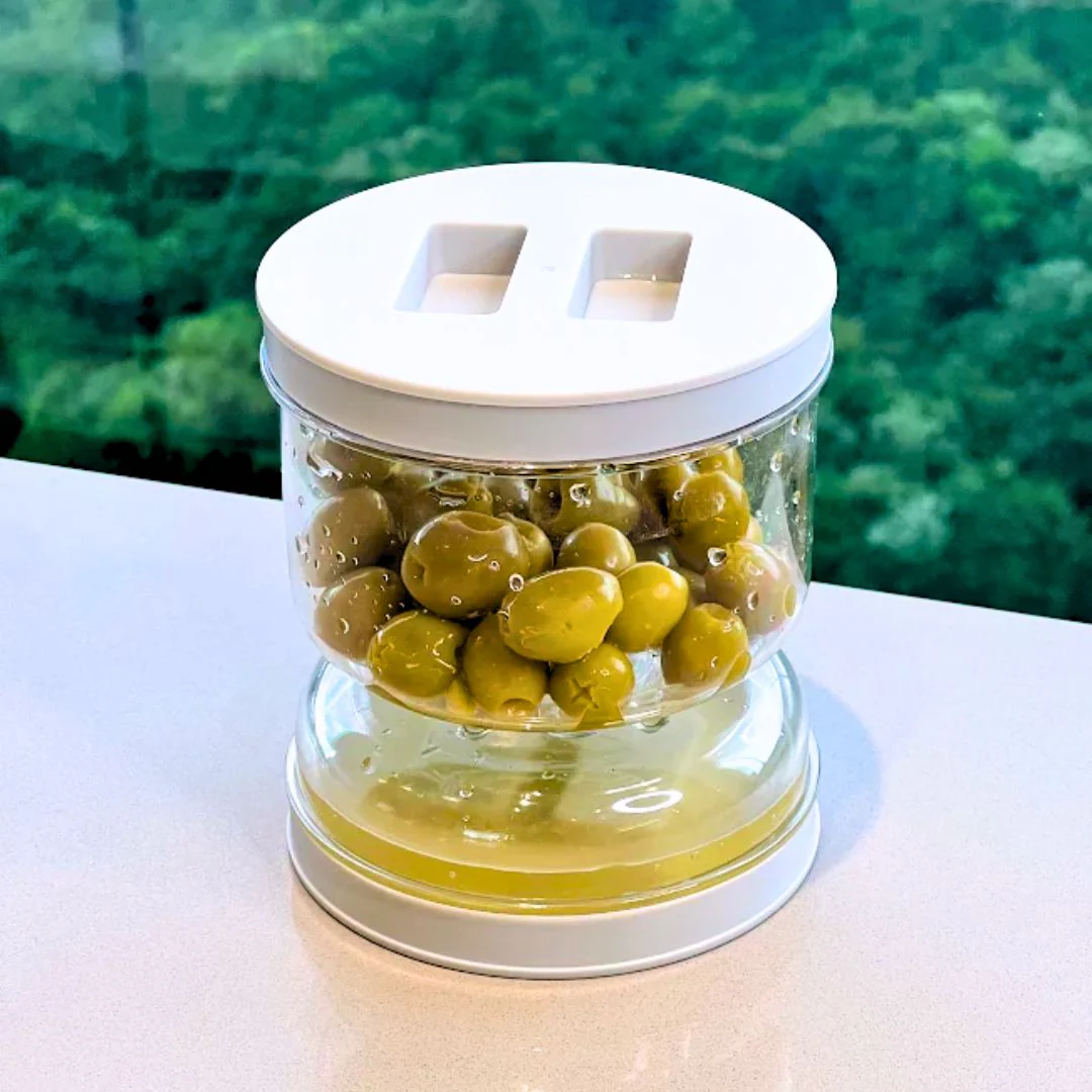 Pote de Armazenamento com Separador de Liquido Cinza 800ML - Image 2