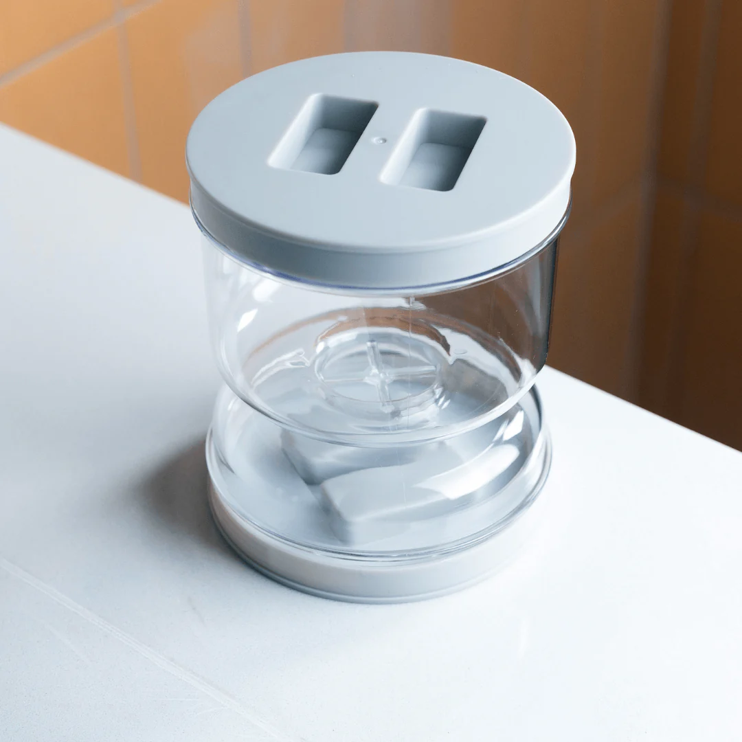 Pote de Armazenamento com Separador de Liquido Cinza 800ML - Image 5