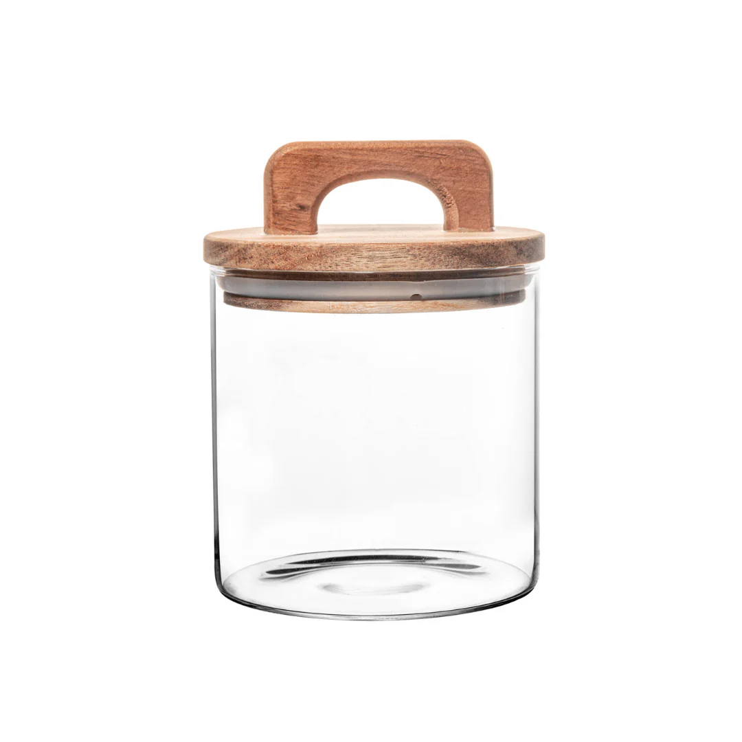 Pote de Vidro com Tampa de Acacia 700ml - Image 4