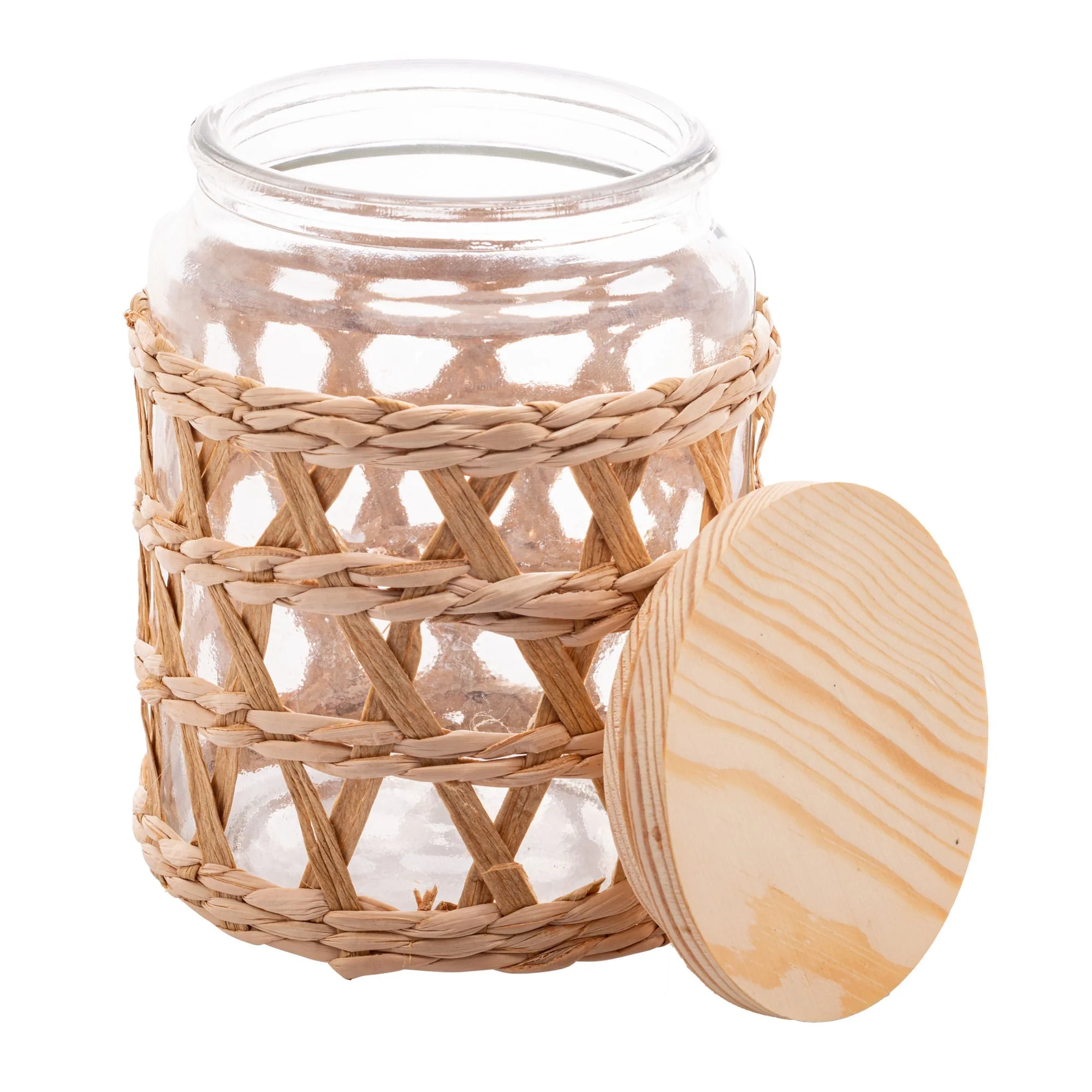 Pote de Vidro com Tampa em Madeira Sisal 750ml - Image 6