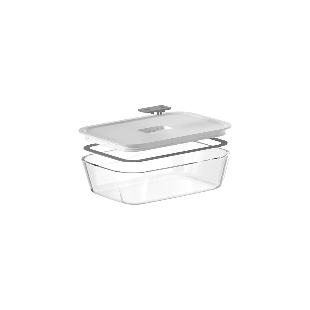 Pote de Vidro Hermético Tampa Branca Fresh Lock 1,2L - Image 4