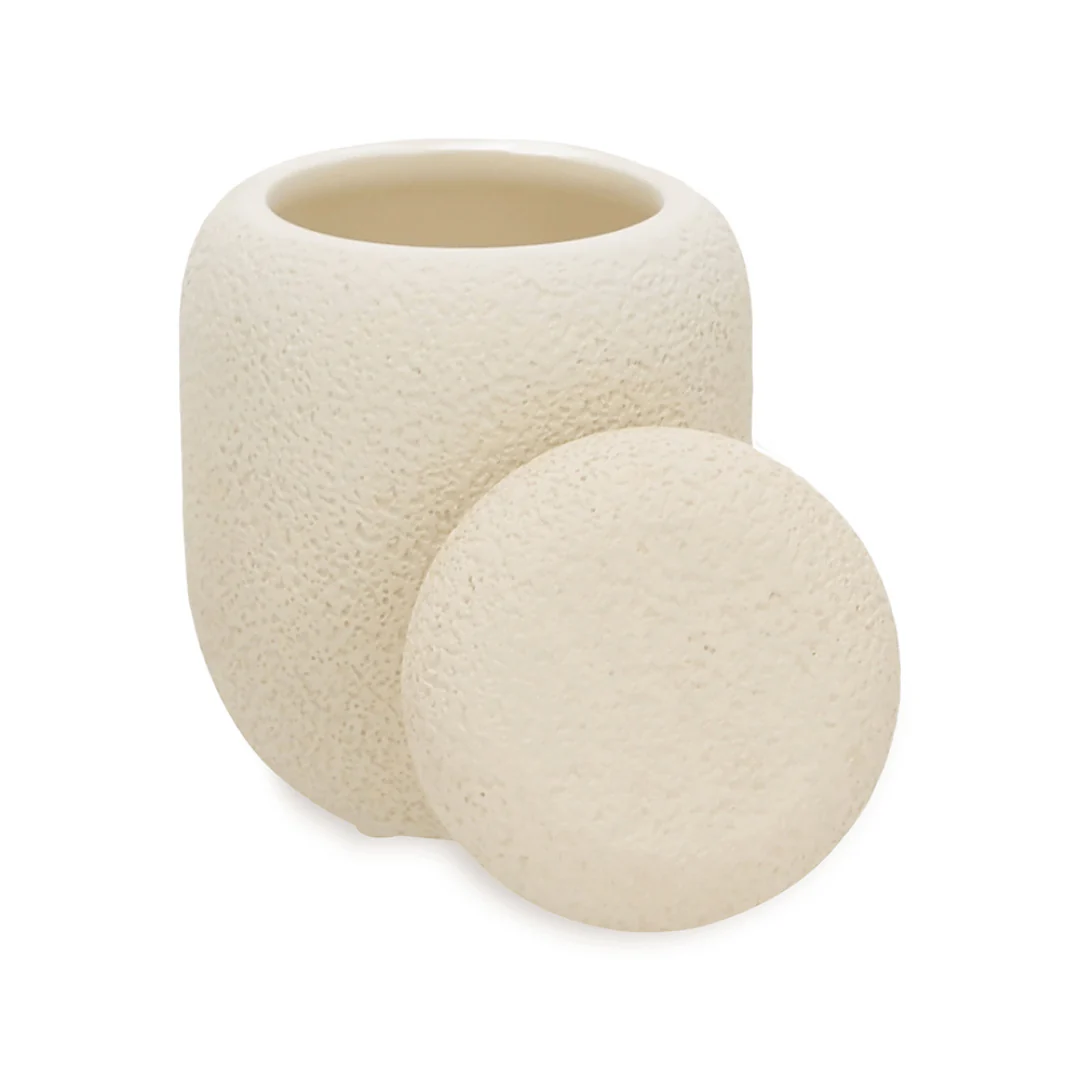 Pote Decorativo em Cimento Bege 11cm - Image 4