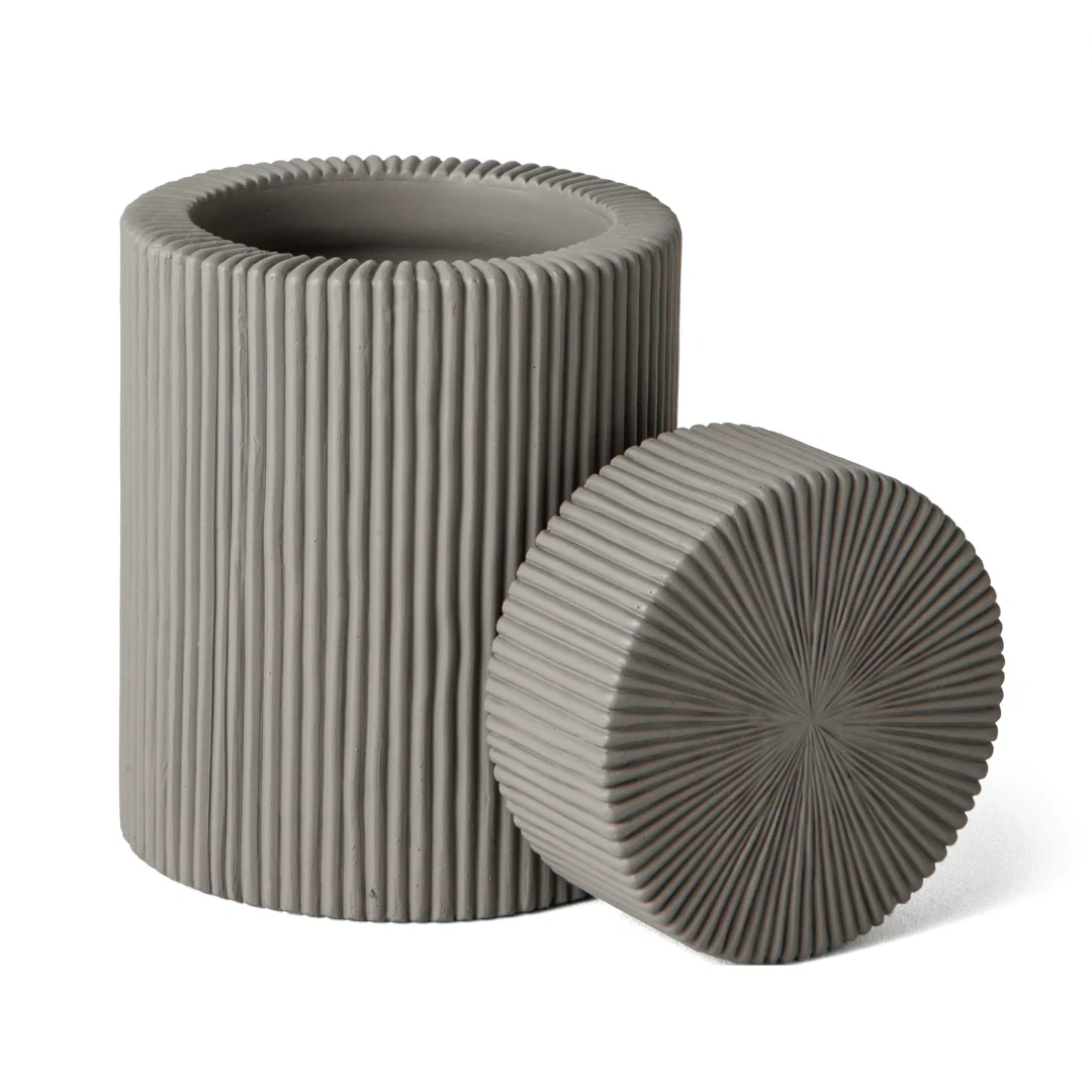 Pote Decorativo em Cimento Cinza 11,5cm - Image 4