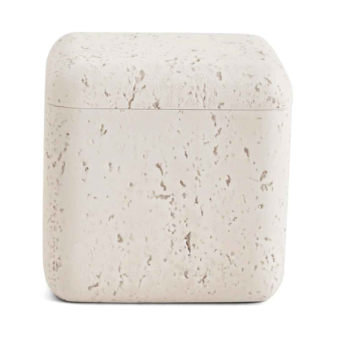 Pote Decorativo em Poliresina Branco 9,5cm