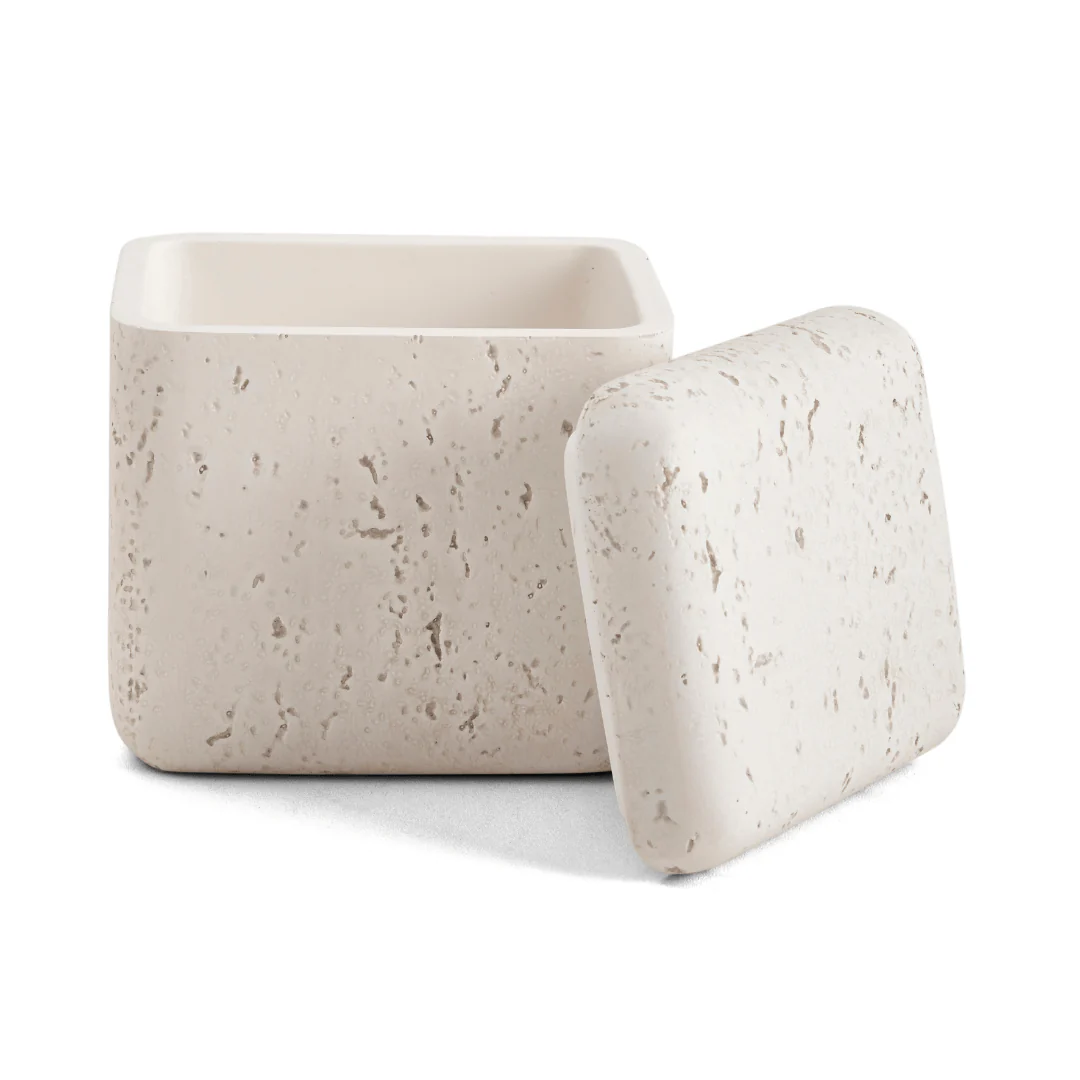 Pote Decorativo em Poliresina Branco 9,5cm - Image 3