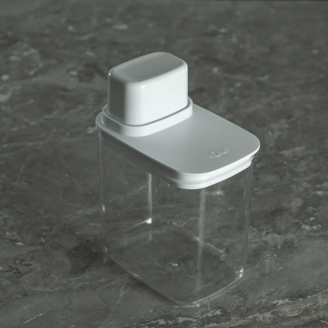 Pote Hermético com Medidor Drop Branco 1,5L - Image 3