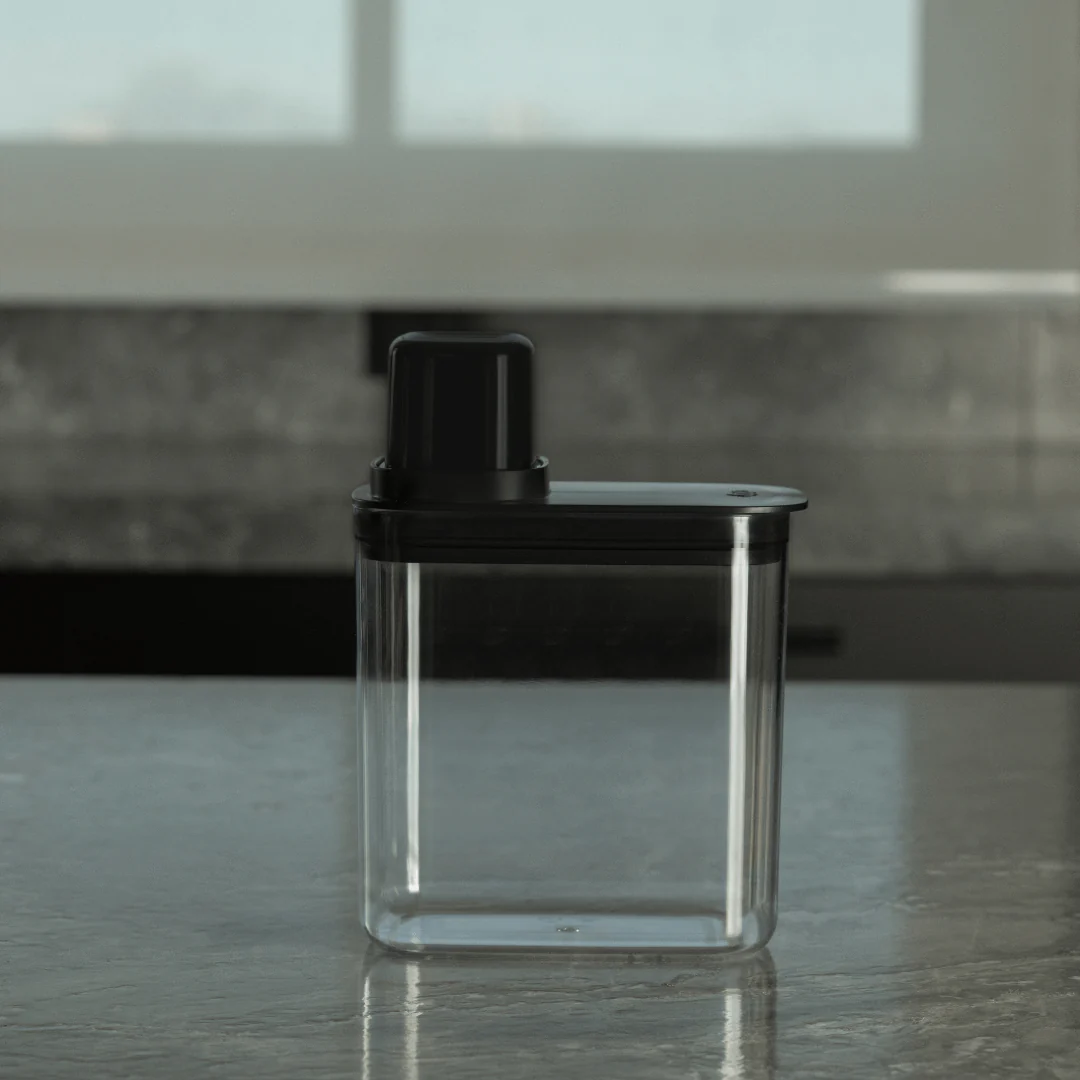 Pote Hermético com Medidor Drop Preto 1,5L - Image 3