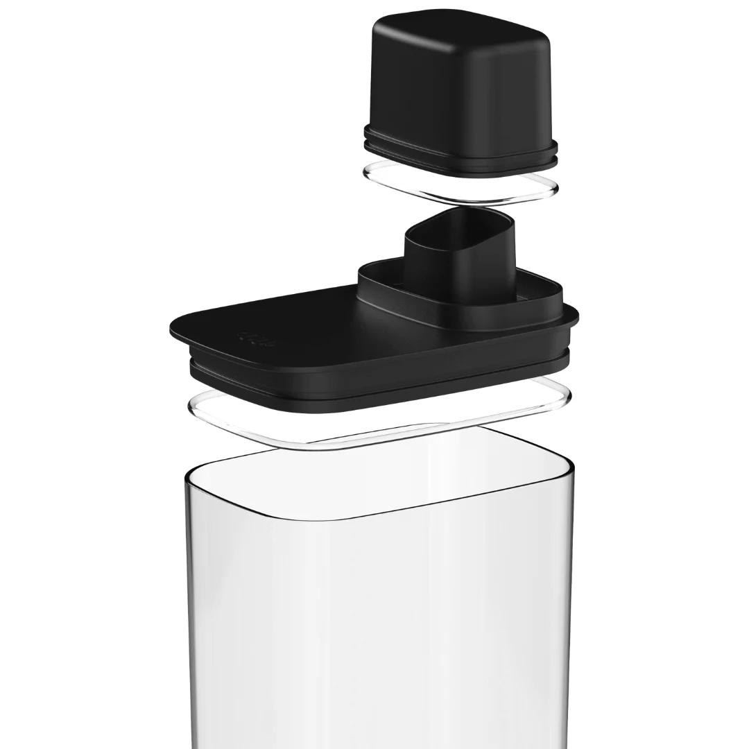 Pote Hermetico com Medidor Drop Preto 2,3L - Image 6