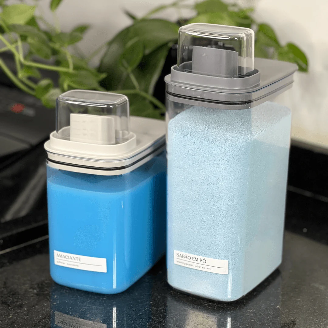 Pote Hermético Dispenser Flow Bege 1,5 Litros - Image 2