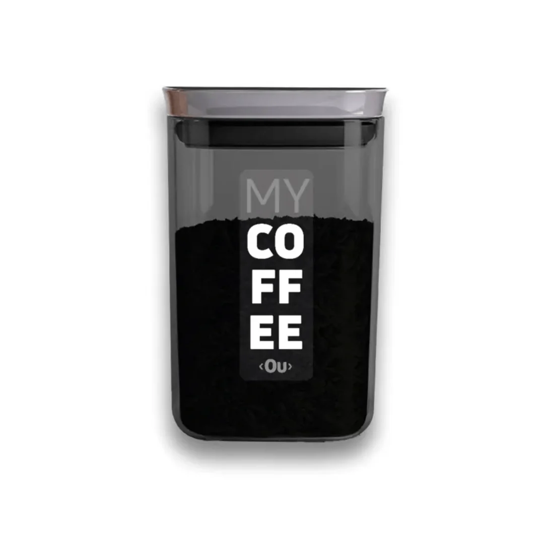 Pote Hermético Porta Mantimento Café My Coffee com Colher Chumbo