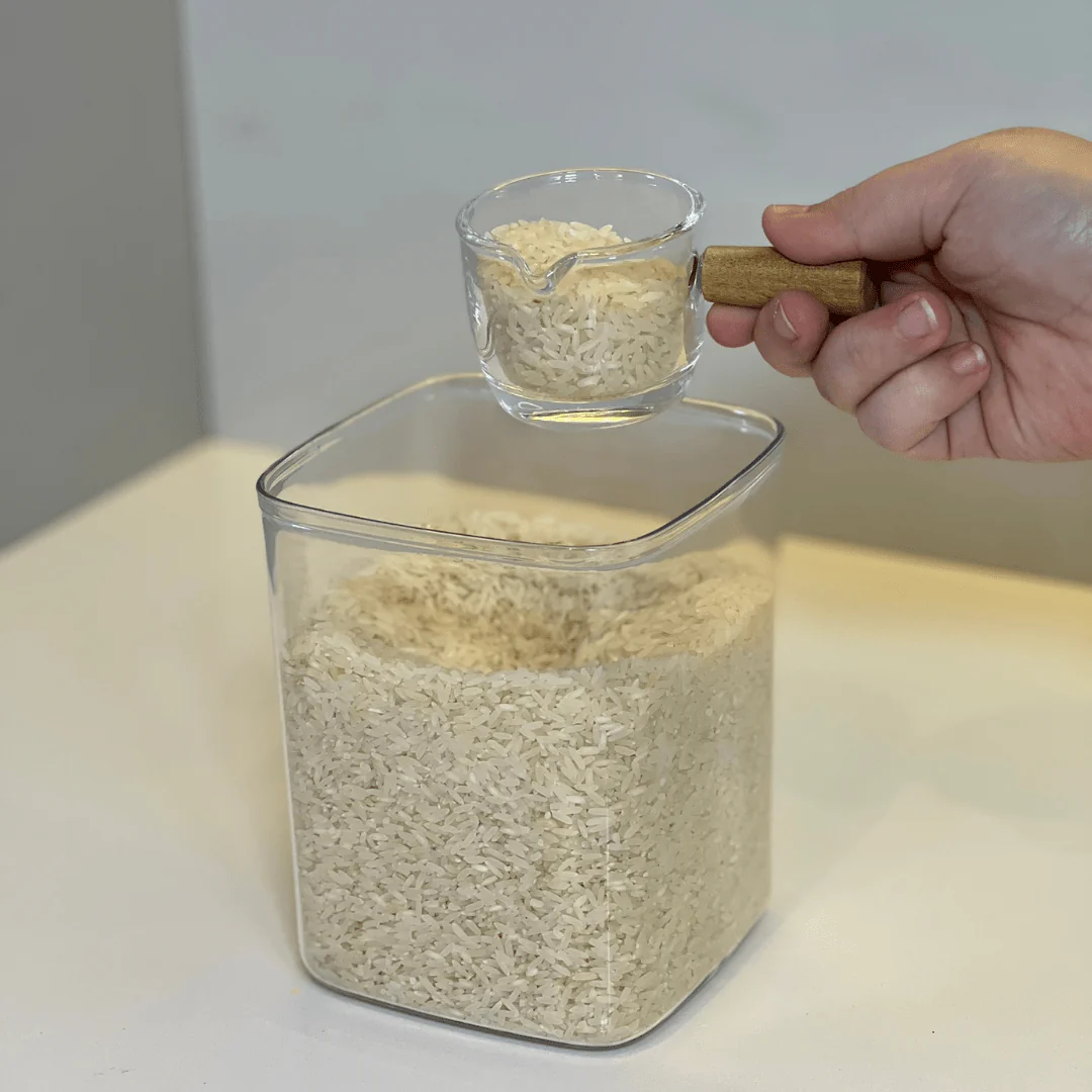 Pote Hermético Quadrado Tampa Metalizada Dourada Fosco Vedação Tripla 1,7L - Image 6