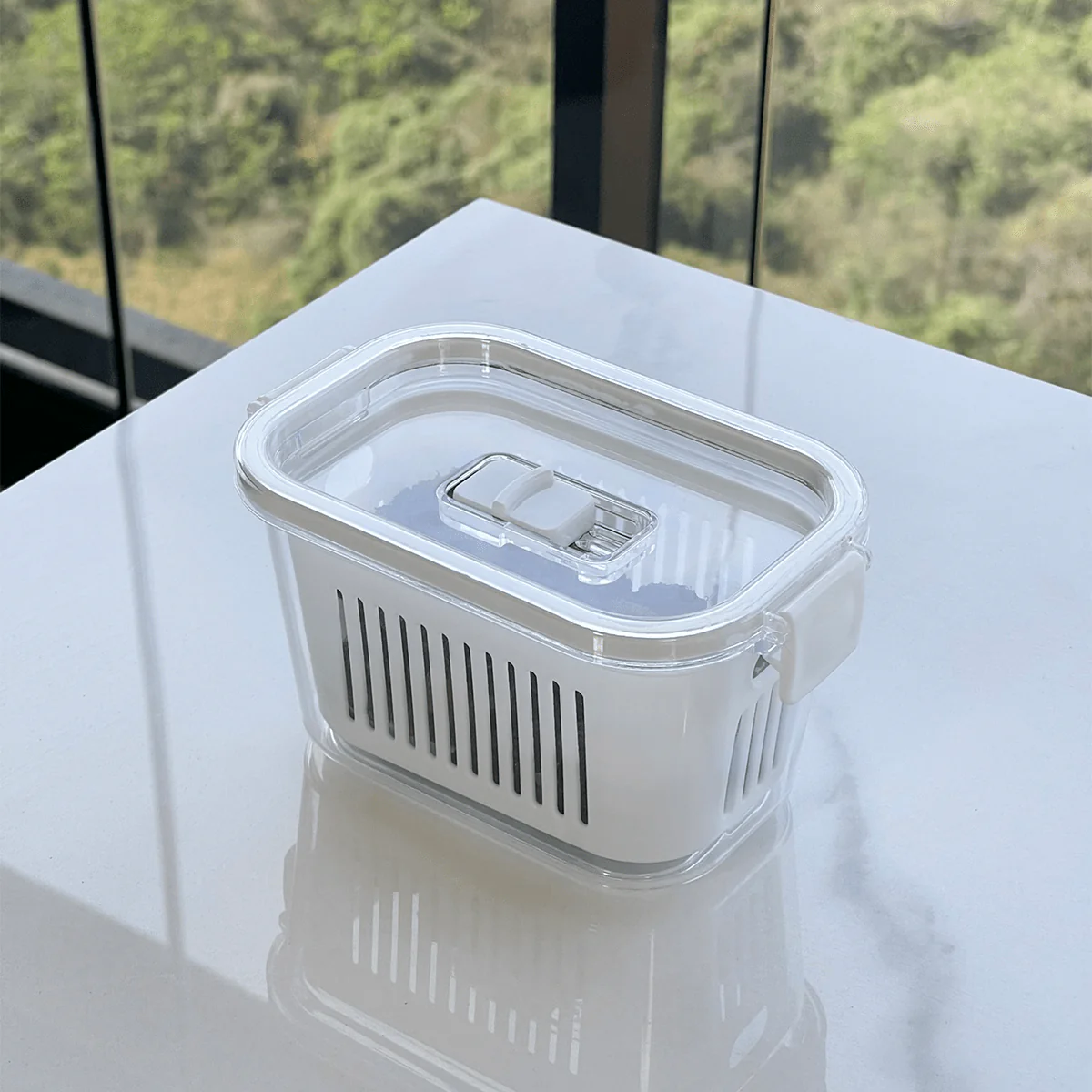 Pote Hermético Slim Multiuso Branco 630ml - Image 2