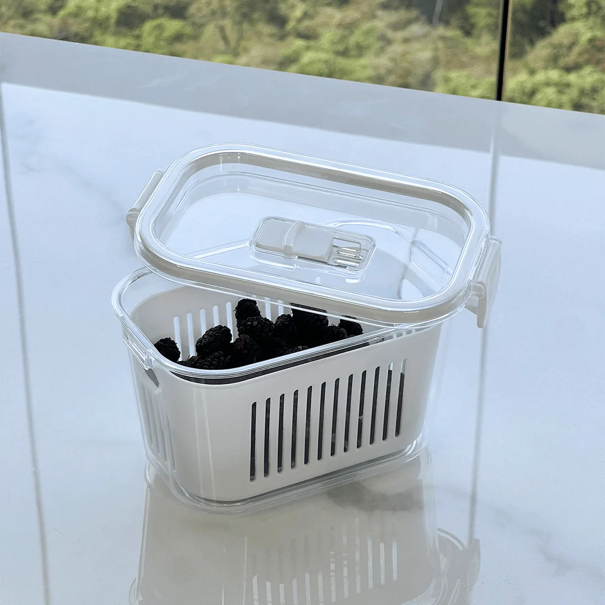 Pote Hermético Slim Multiuso Branco 630ml - Image 3