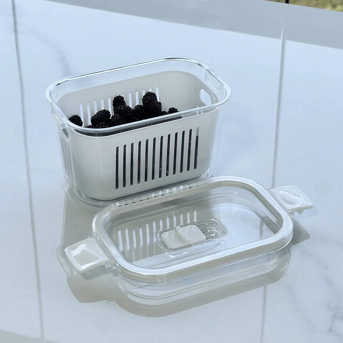Pote Hermético Slim Multiuso Branco 630ml - Image 4