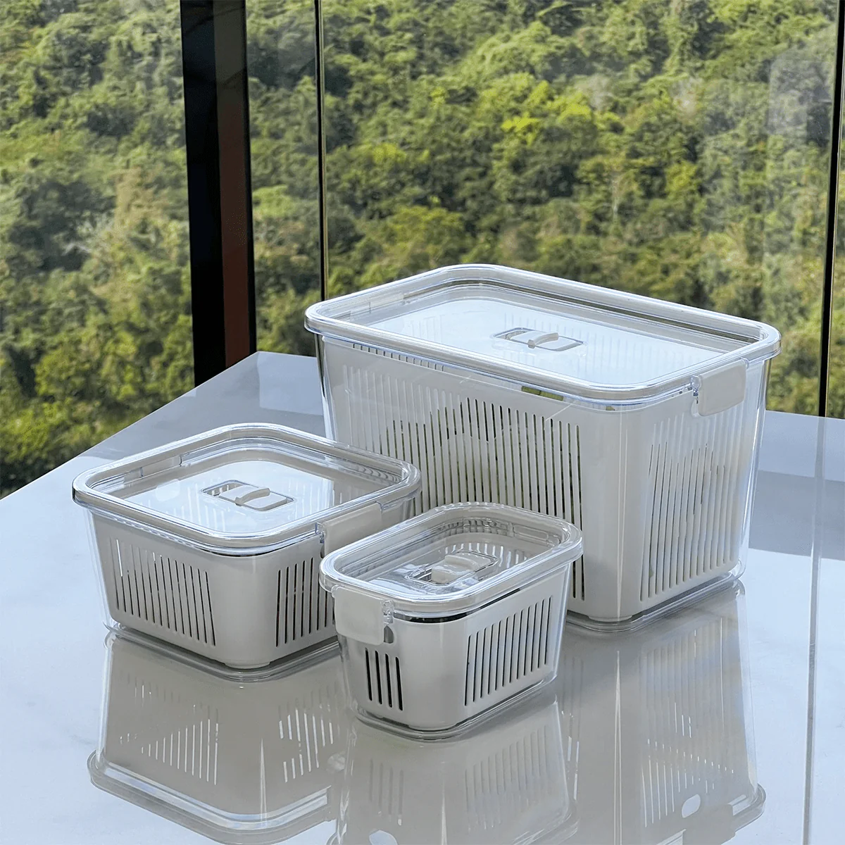 Pote Hermético Slim Multiuso Branco 630ml - Image 8
