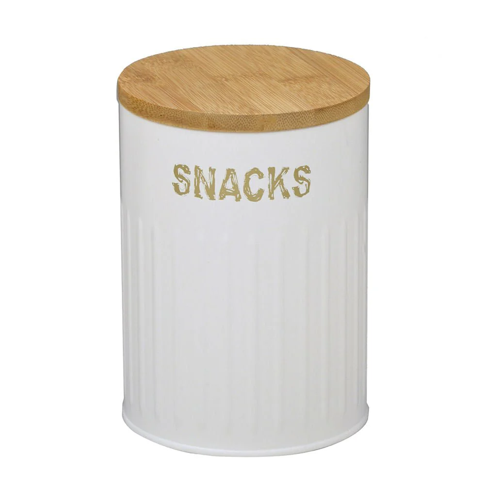 Pote para Mantimentos Snacks Branco 16cm