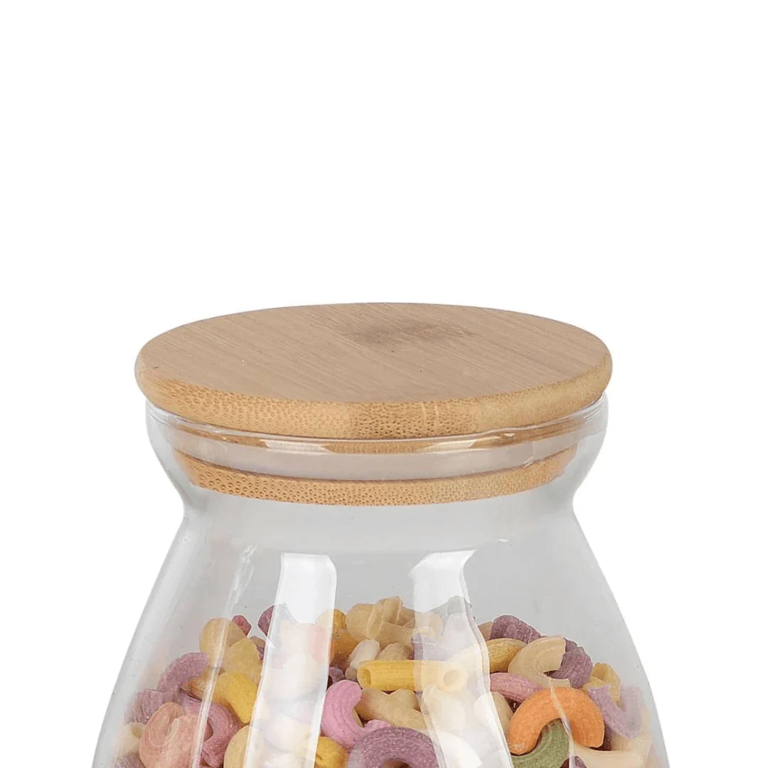 Pote Porta Mantimento em Vidro Borossilicato com Tampa em Bambu 650ml - Image 3