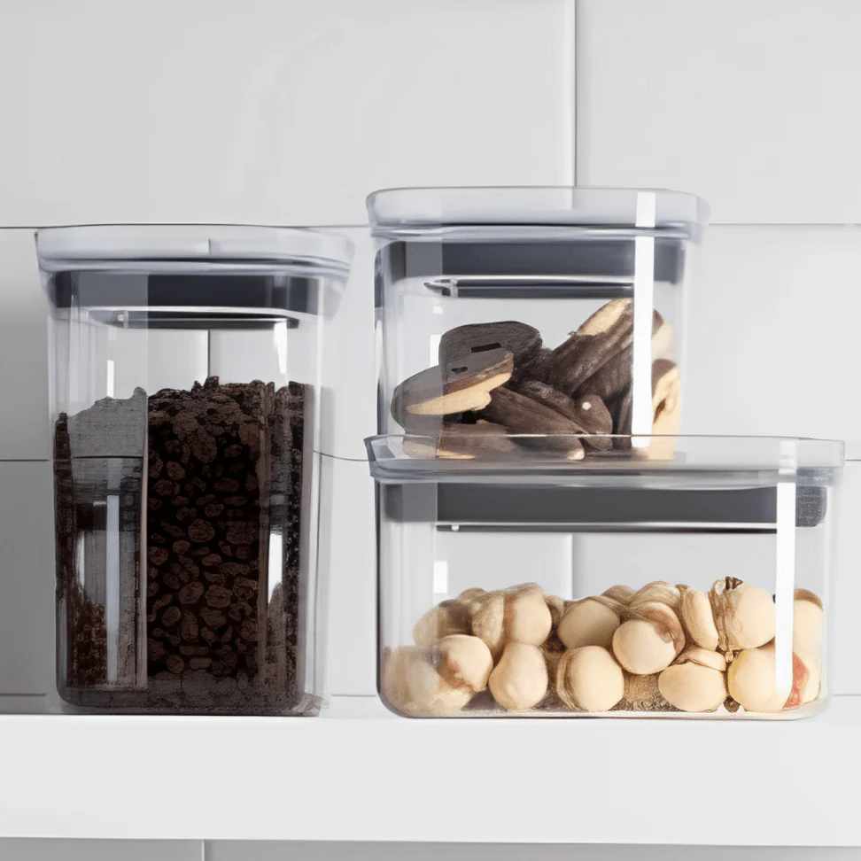 Pote Porta Mantimento Organizador Quadrado com Tampa Hermética Natural 1 Litro - Image 8
