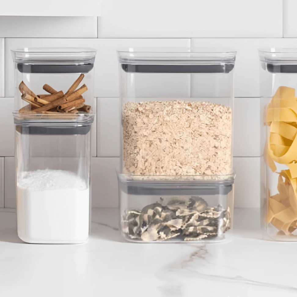 Pote Porta Mantimento Organizador Quadrado com Tampa Hermética Natural 1 Litro - Image 9