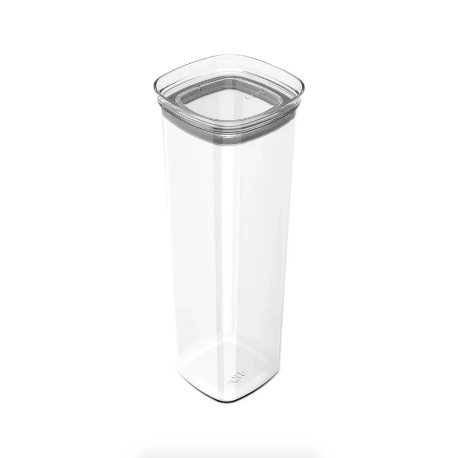Pote Porta Mantimento Organizador Quadrado com Tampa Hermética Natural Block  2 Litros
