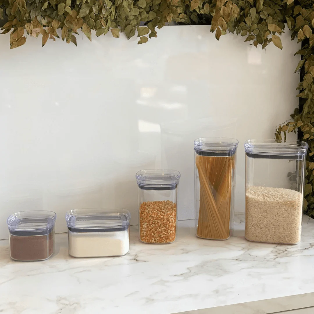 Pote Porta Mantimento Organizador Quadrado com Tampa Hermética Natural Block 450ml - Image 13