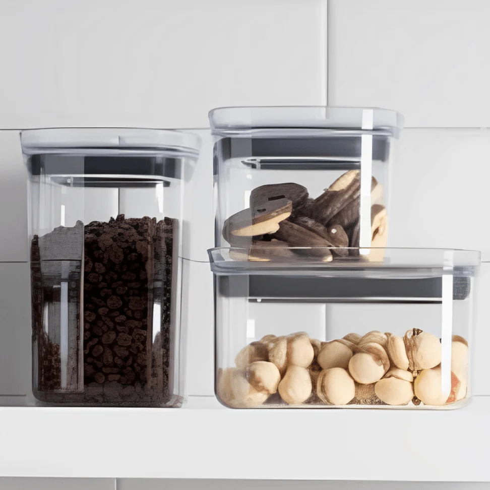 Pote Porta Mantimento Organizador Quadrado com Tampa Hermética Natural Block 450ml - Image 6