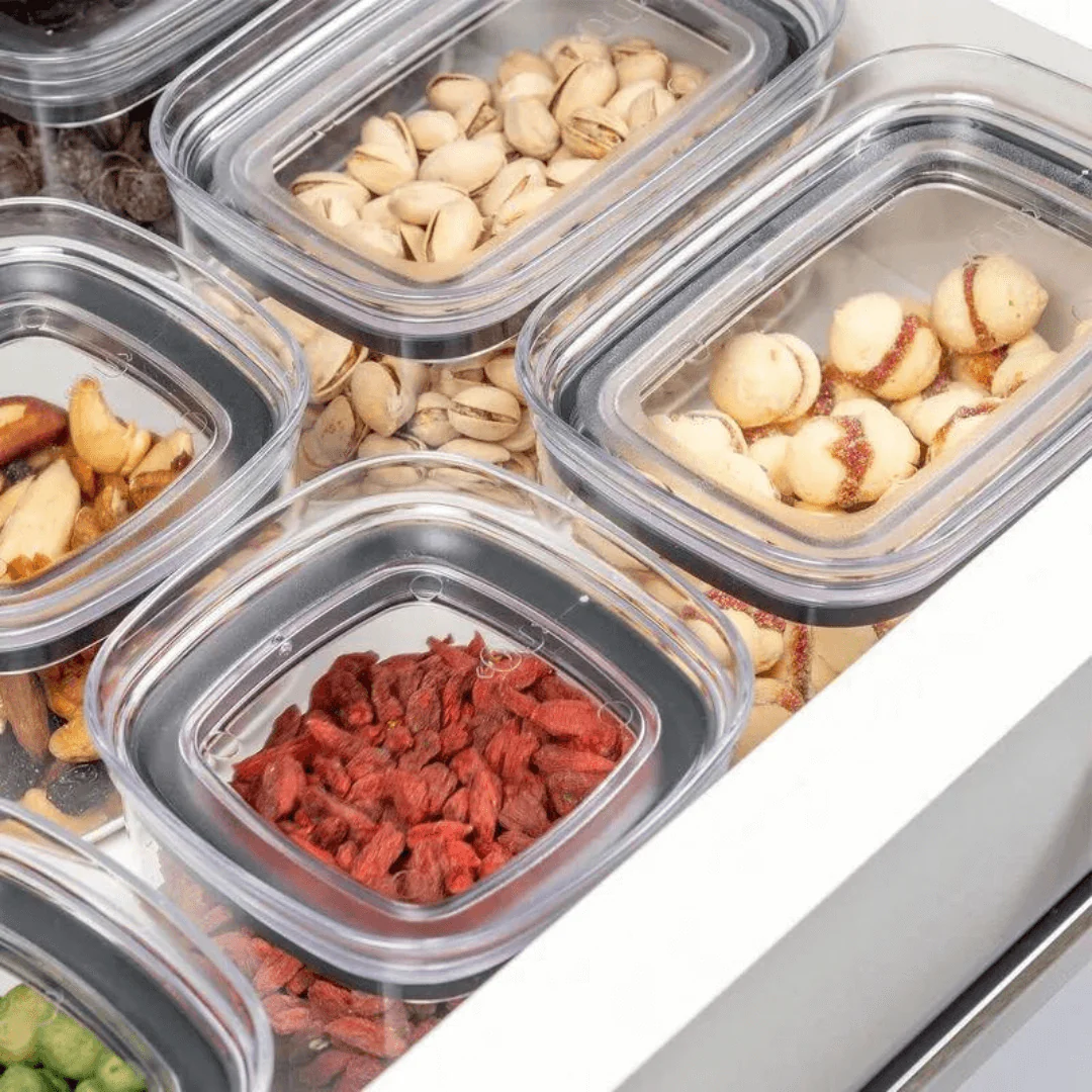 Pote Porta Mantimento Organizador Quadrado com Tampa Hermética Natural Block 450ml - Image 8