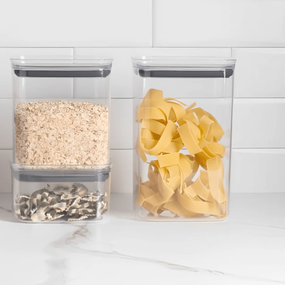Pote Porta Mantimento Organizador Retangular com Tampa Hermética Natural Block 2,3 Litros - Image 3